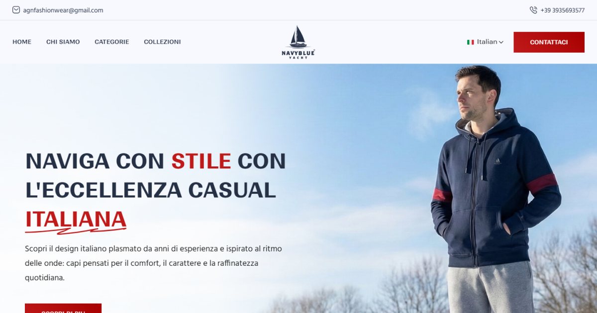 NavyBlue Yacht — Fashion brand website