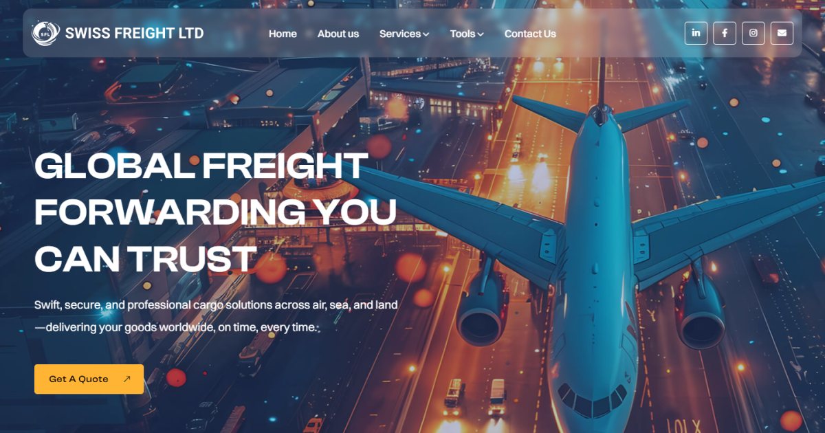 Swiss Freight — Logistics company website